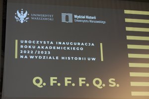 Inauguracja roku akademickiego na Wydziale Historii UW. 4 X 2022 r. Sala Kolumnowa. Fot. Sebastian Gawęda