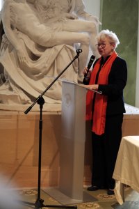 Wykład zatytułowany „Jak dobrze służyć Rzeczypospolitej?” wygłasza prof. Jolanta Choińska-Mika. Fot. Sebastian Gawęda