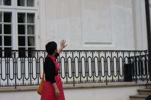 O pałacu w Jabłonnie opowiada dr Natalia Królikowska-Jedlińska Fot. Sebastian Gawęda