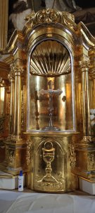 Tabernakulum w Kościele Matki Bożej Różańcowej i św. Stanisława Biskupa w Drobinie Fot. Sebastian Gawęda