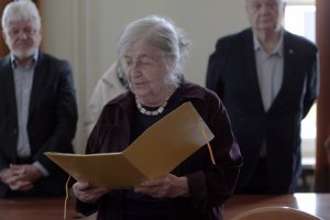 Wręczenie nagrody Stowarzyszenia Historyków Starożytności za popularyzację wiedzy o antyku Pani Annie Mączakowej
