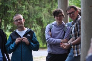 Kadra objazdu przy Domu Gotyckim w Puławach