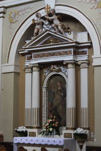 Ołtarz boczny kościoła św. Jana Nepomucena i św. Ignacego Loyoli. Przysucha