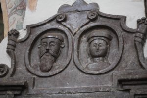 Płyta nagrobna w kościele cystersów w Koprzywnicy